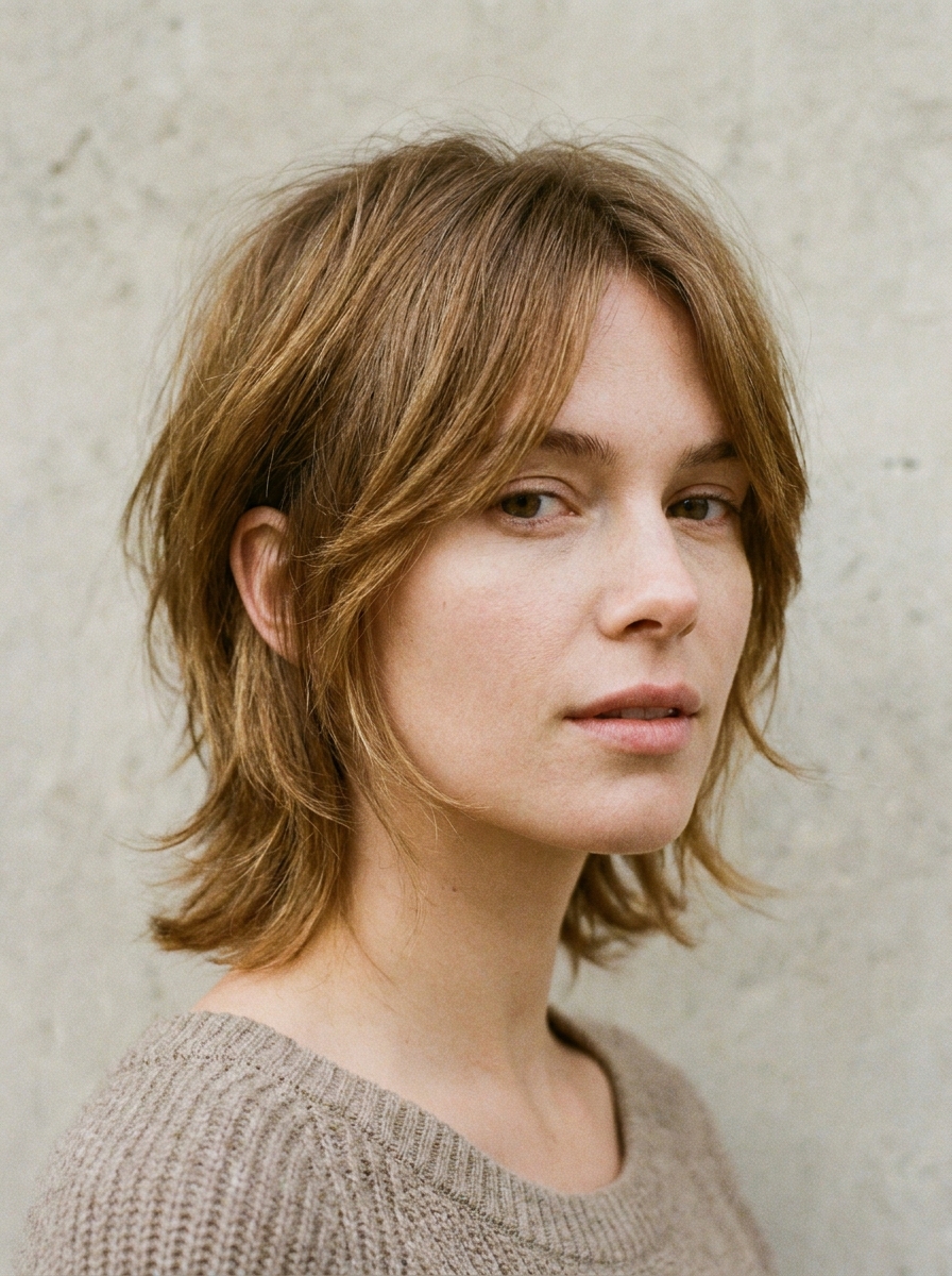 Short Wolf Cut als Chaotische Kurzhaarfrisuren Inspiration 2026